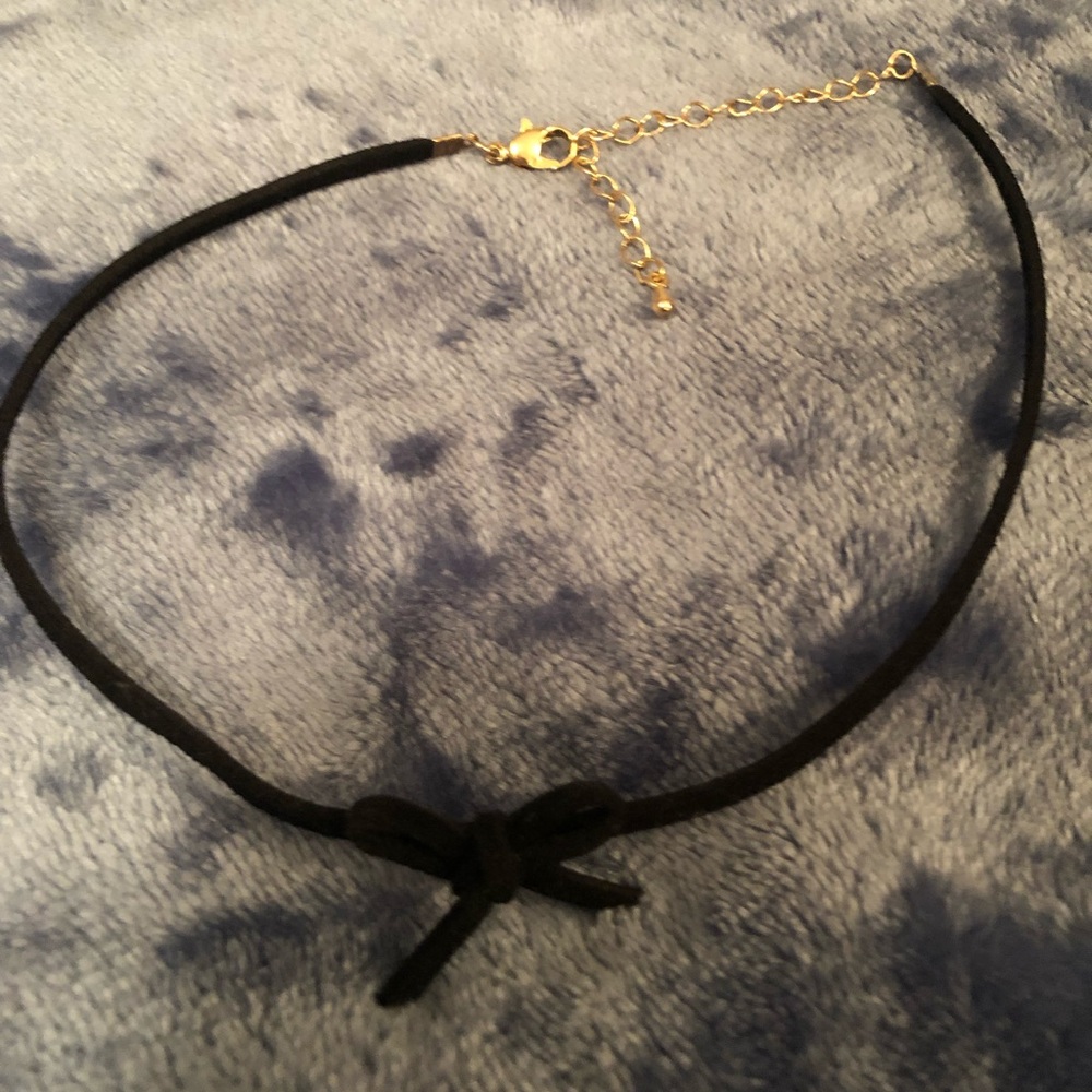 Velvet Choker with Bow Tie